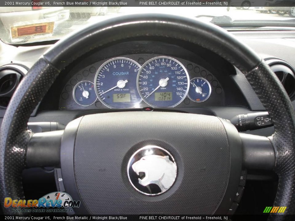 2001 Mercury Cougar V6 French Blue Metallic / Midnight Black/Blue Photo #12