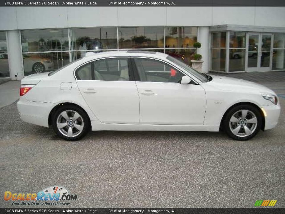 2008 BMW 5 Series 528i Sedan Alpine White / Beige Photo #2