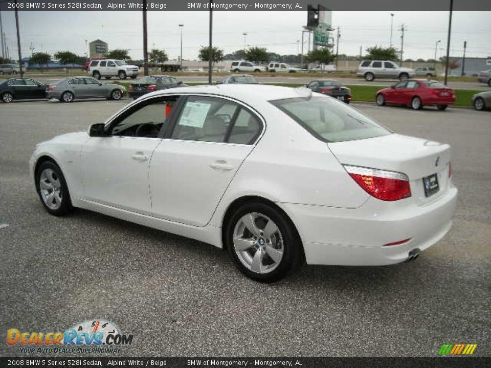 2008 BMW 5 Series 528i Sedan Alpine White / Beige Photo #3
