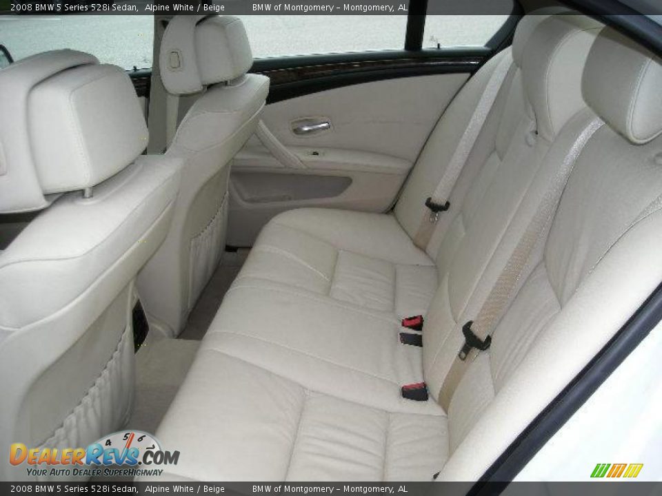 2008 BMW 5 Series 528i Sedan Alpine White / Beige Photo #7