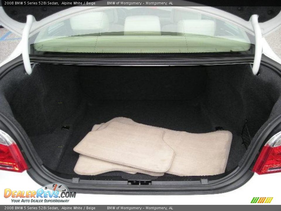 2008 BMW 5 Series 528i Sedan Alpine White / Beige Photo #9