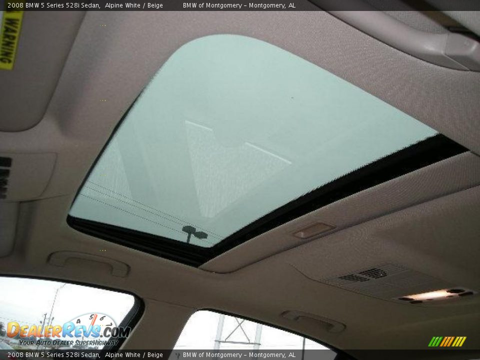 2008 BMW 5 Series 528i Sedan Alpine White / Beige Photo #11