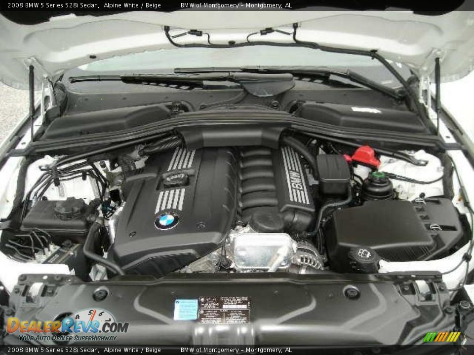 2008 BMW 5 Series 528i Sedan Alpine White / Beige Photo #13