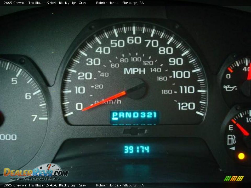 2005 Chevrolet TrailBlazer LS 4x4 Black / Light Gray Photo #20