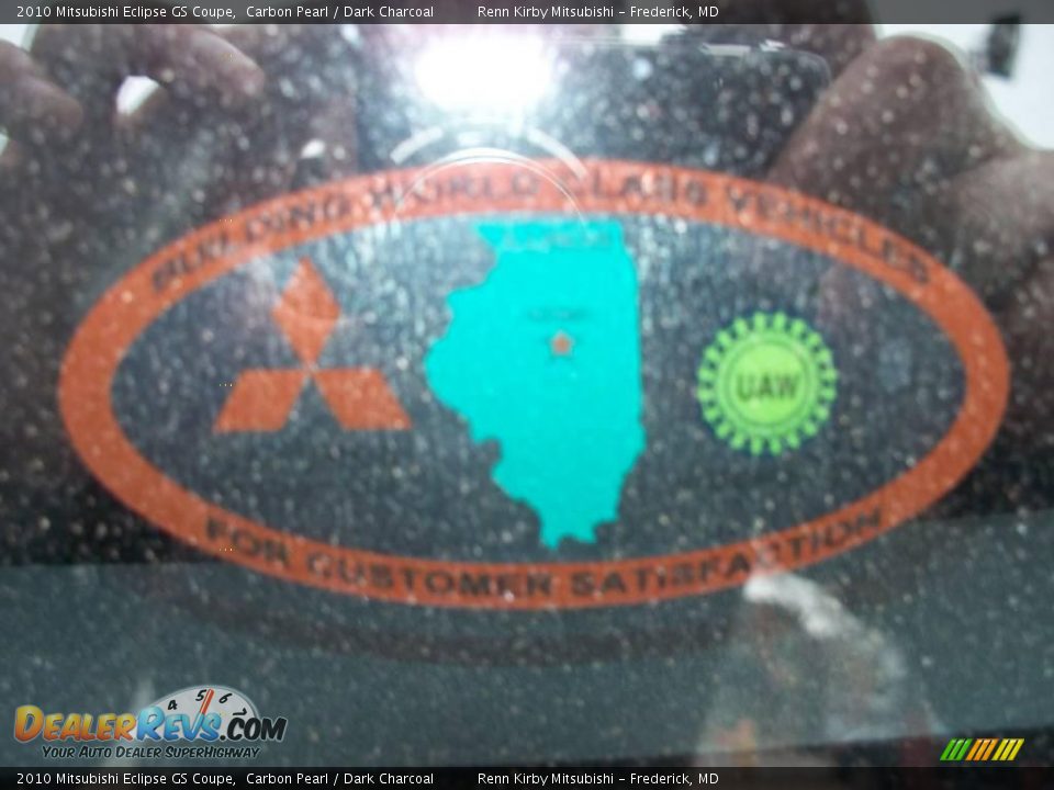 2010 Mitsubishi Eclipse GS Coupe Carbon Pearl / Dark Charcoal Photo #6
