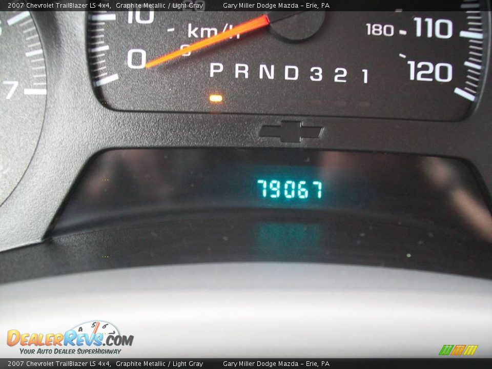2007 Chevrolet TrailBlazer LS 4x4 Graphite Metallic / Light Gray Photo #15