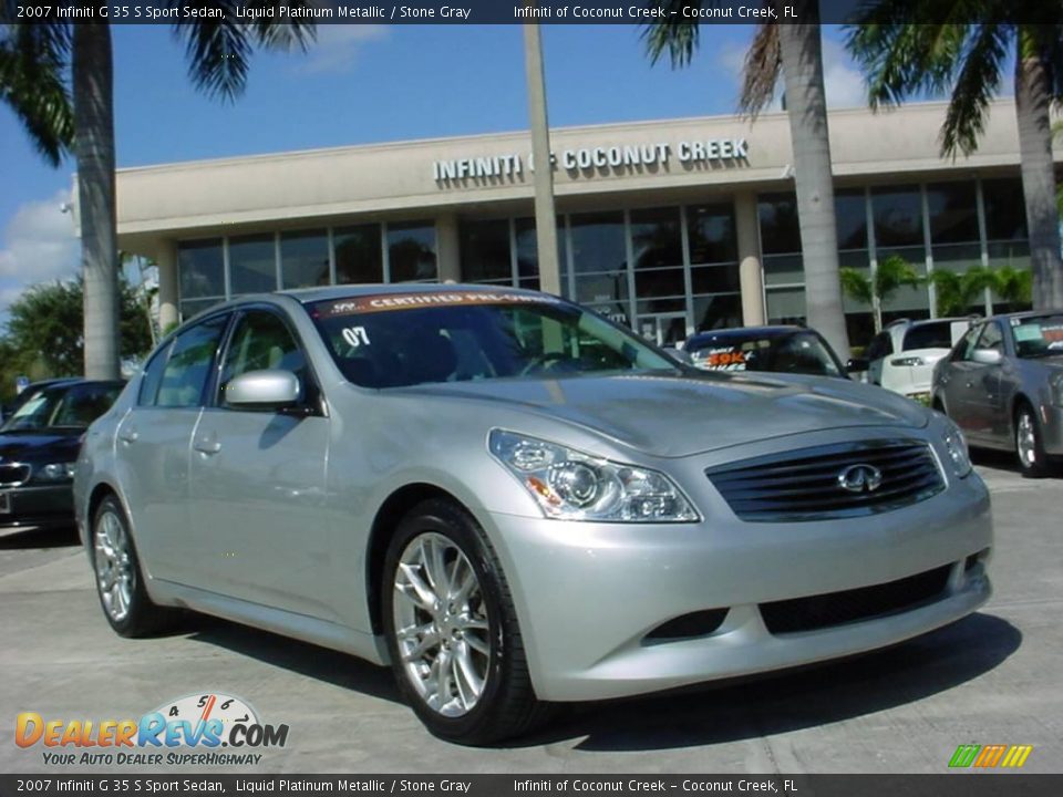2007 Infiniti G 35 S Sport Sedan Liquid Platinum Metallic / Stone Gray Photo #1