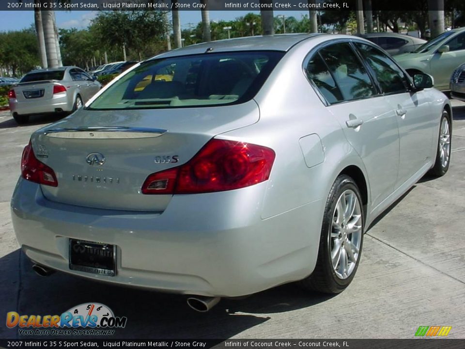 2007 Infiniti G 35 S Sport Sedan Liquid Platinum Metallic / Stone Gray Photo #3