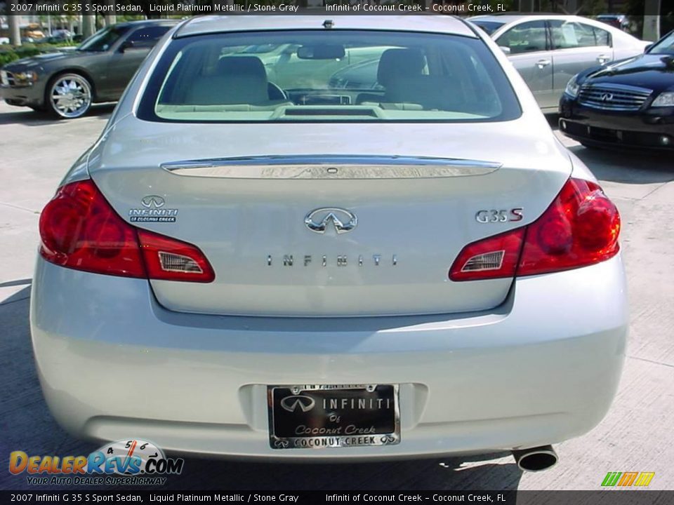 2007 Infiniti G 35 S Sport Sedan Liquid Platinum Metallic / Stone Gray Photo #4