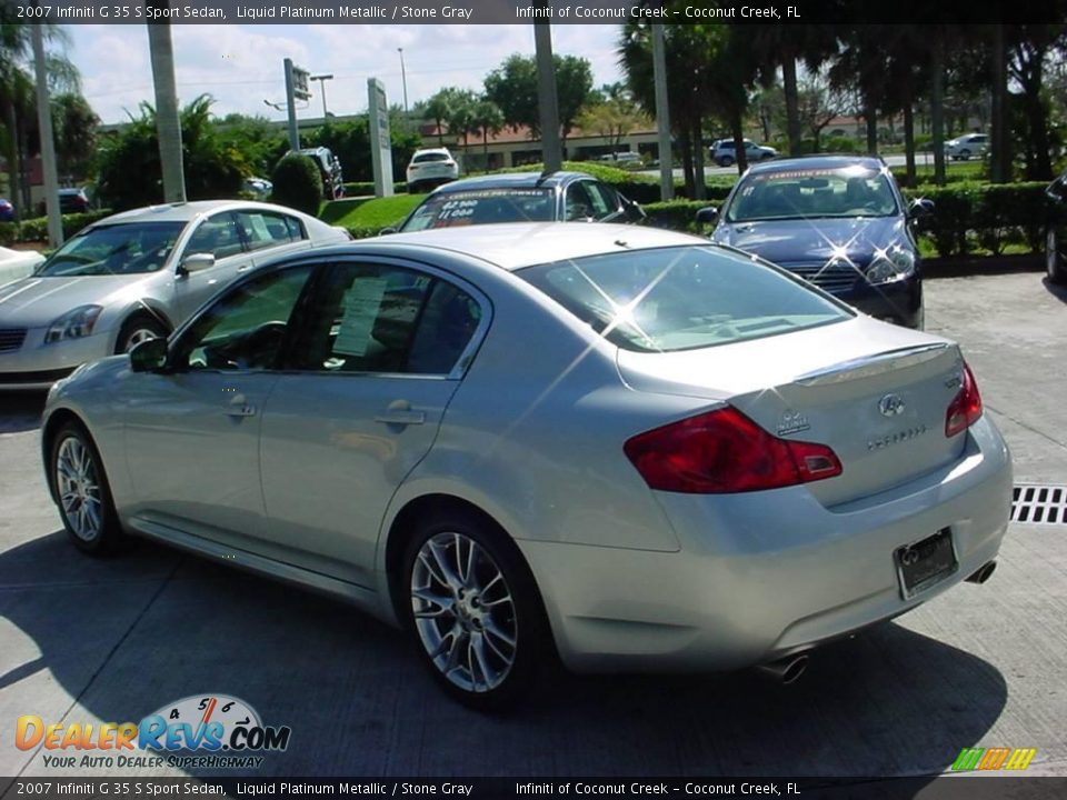 2007 Infiniti G 35 S Sport Sedan Liquid Platinum Metallic / Stone Gray Photo #5