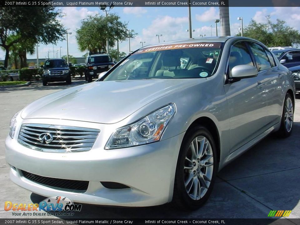 2007 Infiniti G 35 S Sport Sedan Liquid Platinum Metallic / Stone Gray Photo #7