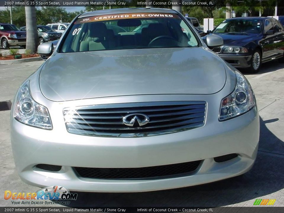 2007 Infiniti G 35 S Sport Sedan Liquid Platinum Metallic / Stone Gray Photo #8
