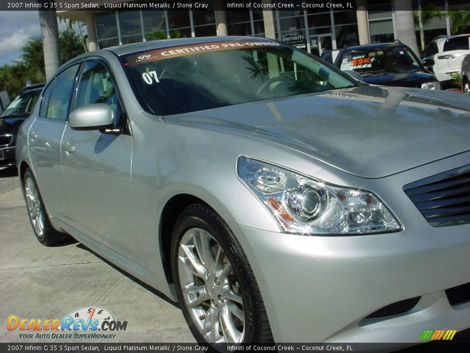 2007 Infiniti G 35 S Sport Sedan Liquid Platinum Metallic / Stone Gray Photo #10