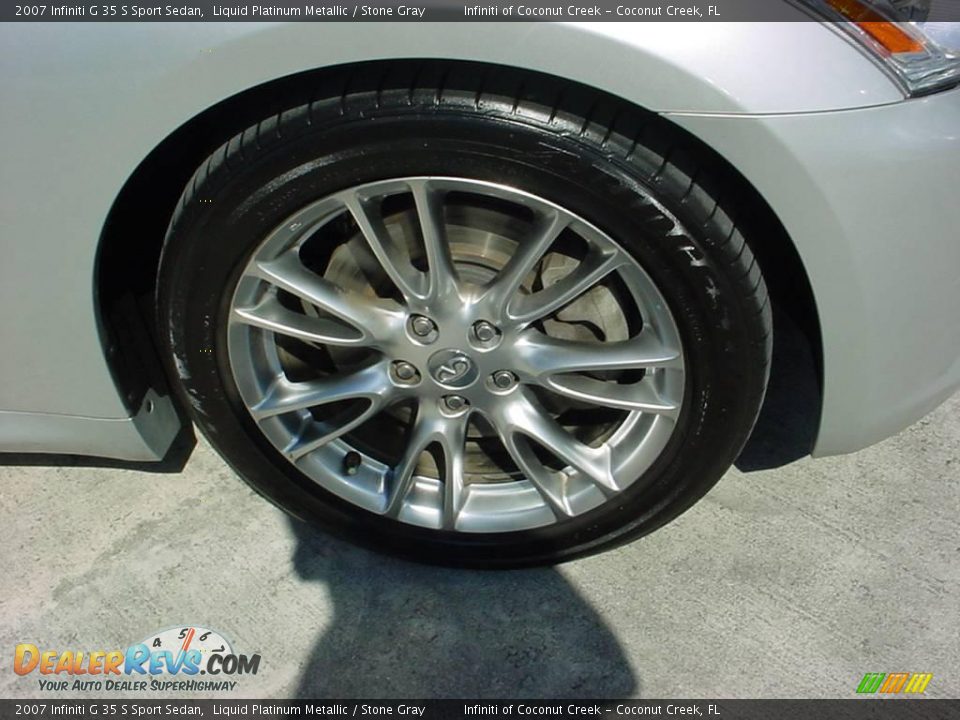2007 Infiniti G 35 S Sport Sedan Liquid Platinum Metallic / Stone Gray Photo #11