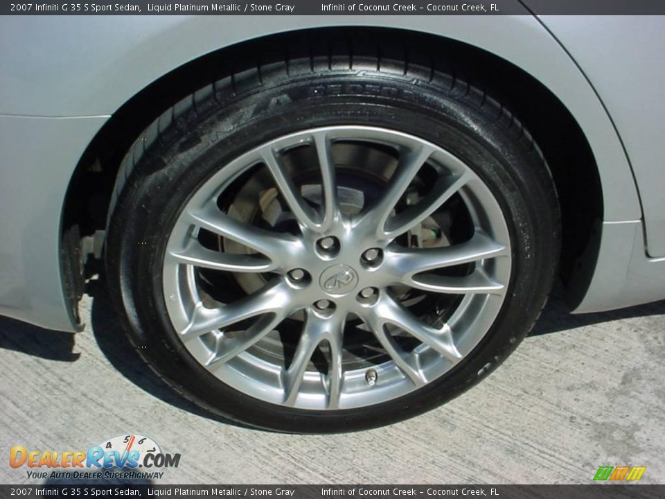 2007 Infiniti G 35 S Sport Sedan Liquid Platinum Metallic / Stone Gray Photo #12