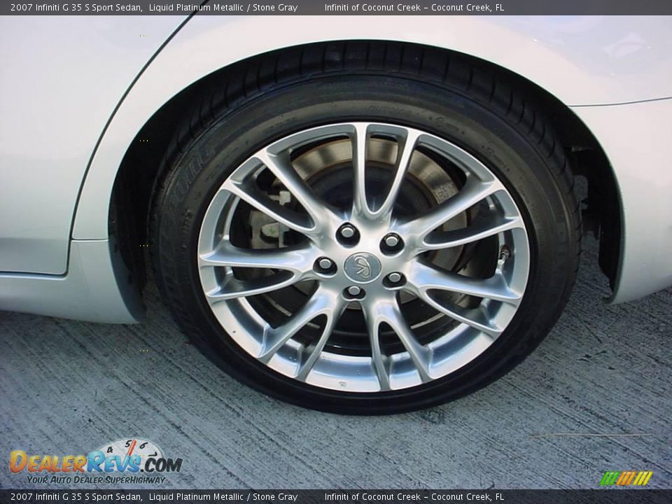 2007 Infiniti G 35 S Sport Sedan Liquid Platinum Metallic / Stone Gray Photo #13