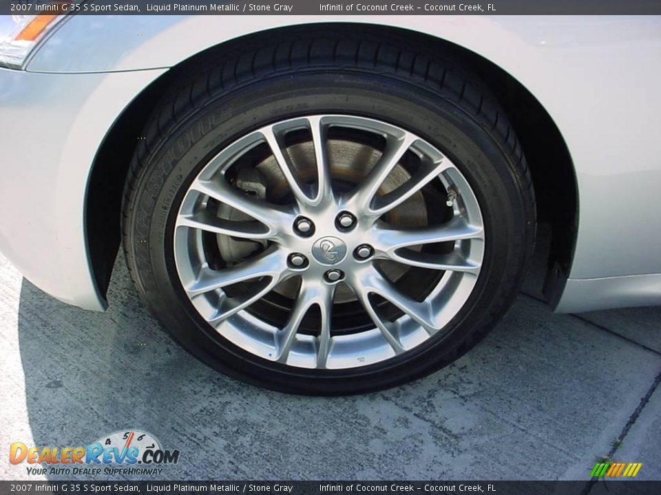 2007 Infiniti G 35 S Sport Sedan Liquid Platinum Metallic / Stone Gray Photo #14