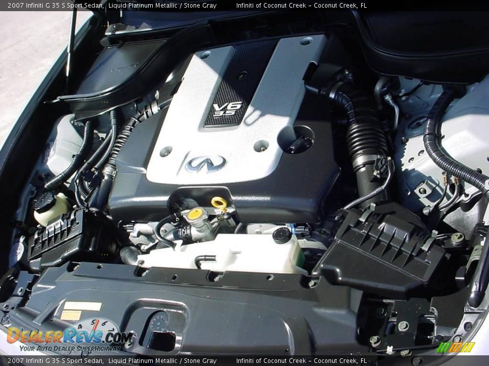 2007 Infiniti G 35 S Sport Sedan Liquid Platinum Metallic / Stone Gray Photo #16