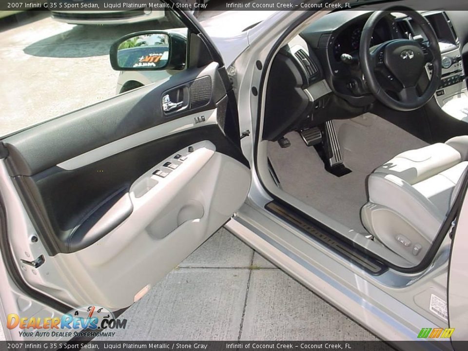 2007 Infiniti G 35 S Sport Sedan Liquid Platinum Metallic / Stone Gray Photo #17