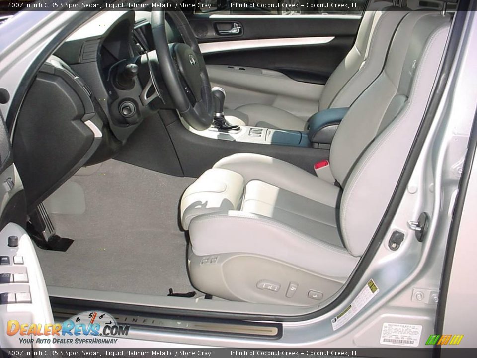 2007 Infiniti G 35 S Sport Sedan Liquid Platinum Metallic / Stone Gray Photo #18