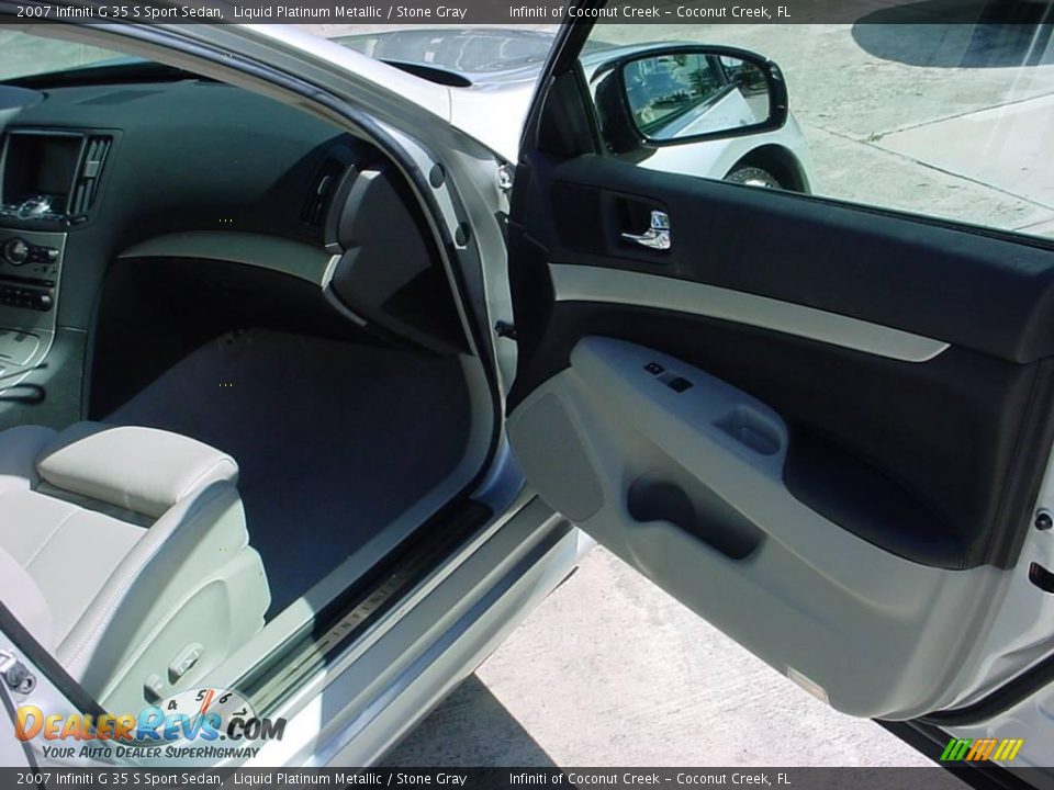 2007 Infiniti G 35 S Sport Sedan Liquid Platinum Metallic / Stone Gray Photo #19