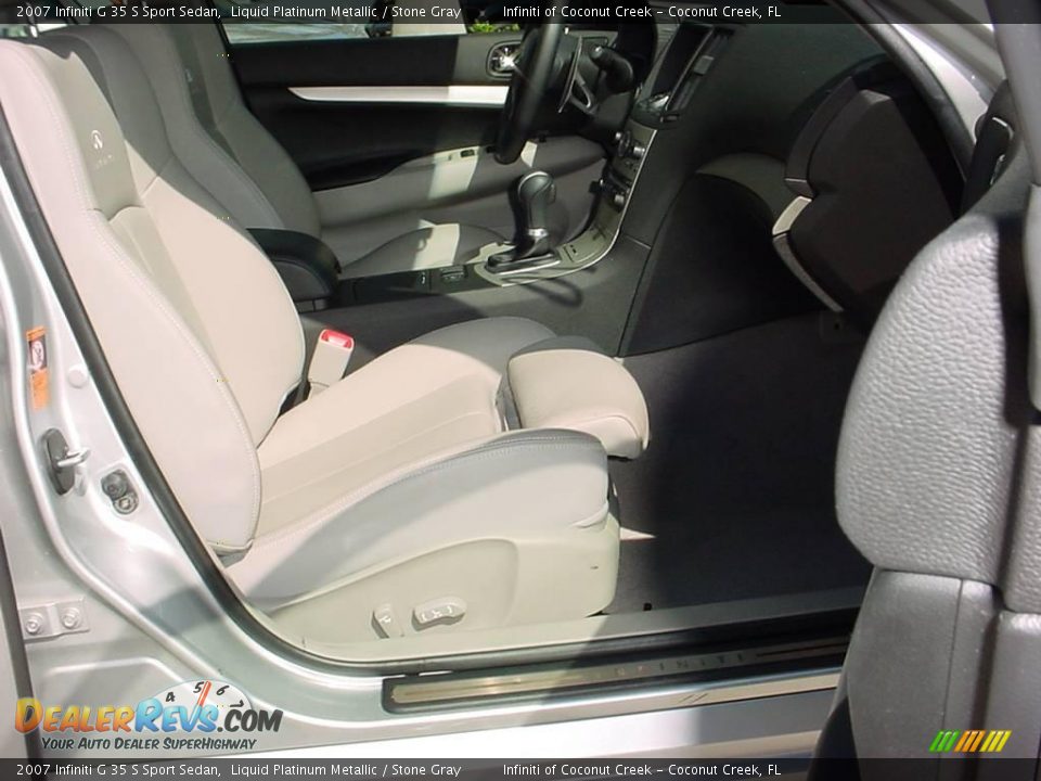 2007 Infiniti G 35 S Sport Sedan Liquid Platinum Metallic / Stone Gray Photo #20