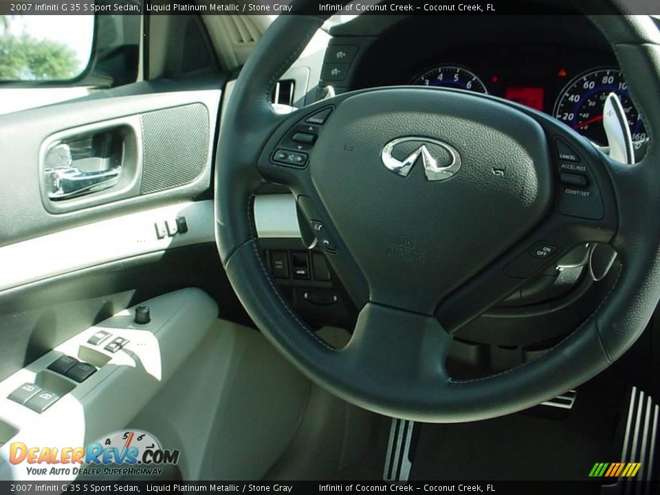 2007 Infiniti G 35 S Sport Sedan Liquid Platinum Metallic / Stone Gray Photo #24