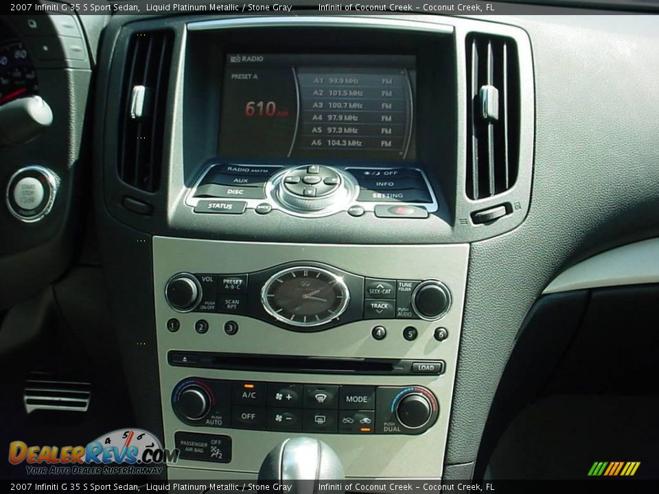 2007 Infiniti G 35 S Sport Sedan Liquid Platinum Metallic / Stone Gray Photo #25