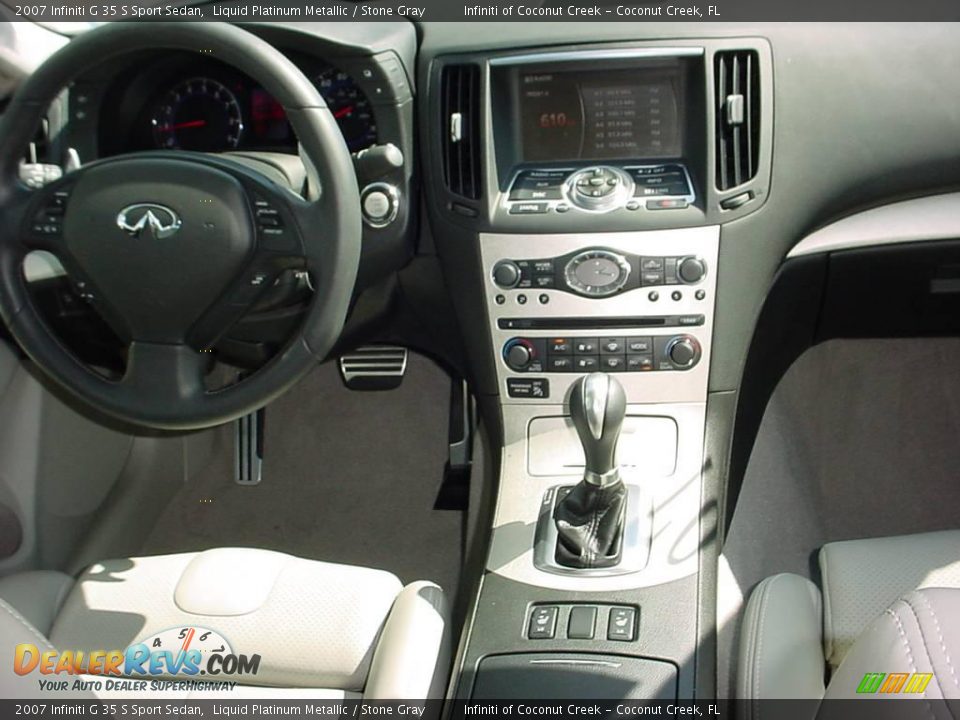 2007 Infiniti G 35 S Sport Sedan Liquid Platinum Metallic / Stone Gray Photo #26