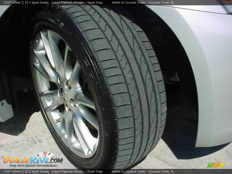2007 Infiniti G 35 S Sport Sedan Liquid Platinum Metallic / Stone Gray Photo #27