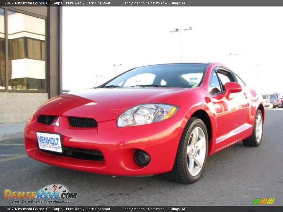 2007 Mitsubishi Eclipse GS Coupe Pure Red / Dark Charcoal Photo #2