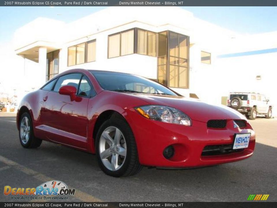 2007 Mitsubishi Eclipse GS Coupe Pure Red / Dark Charcoal Photo #5