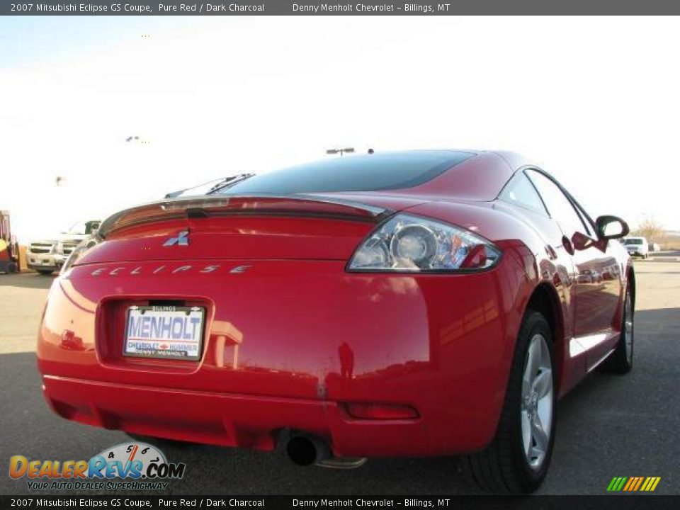 2007 Mitsubishi Eclipse GS Coupe Pure Red / Dark Charcoal Photo #7