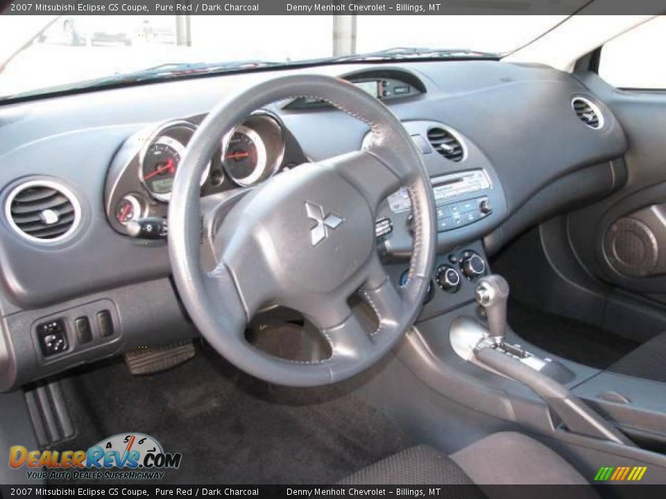 2007 Mitsubishi Eclipse GS Coupe Pure Red / Dark Charcoal Photo #15