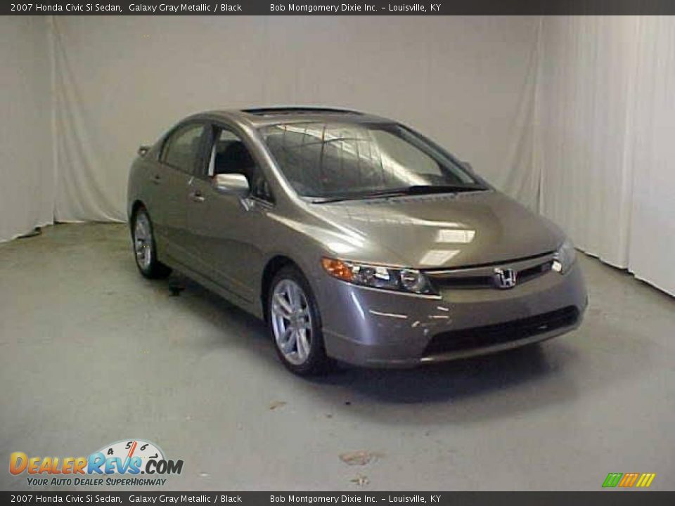 2007 Honda Civic Si Sedan Galaxy Gray Metallic / Black Photo #3