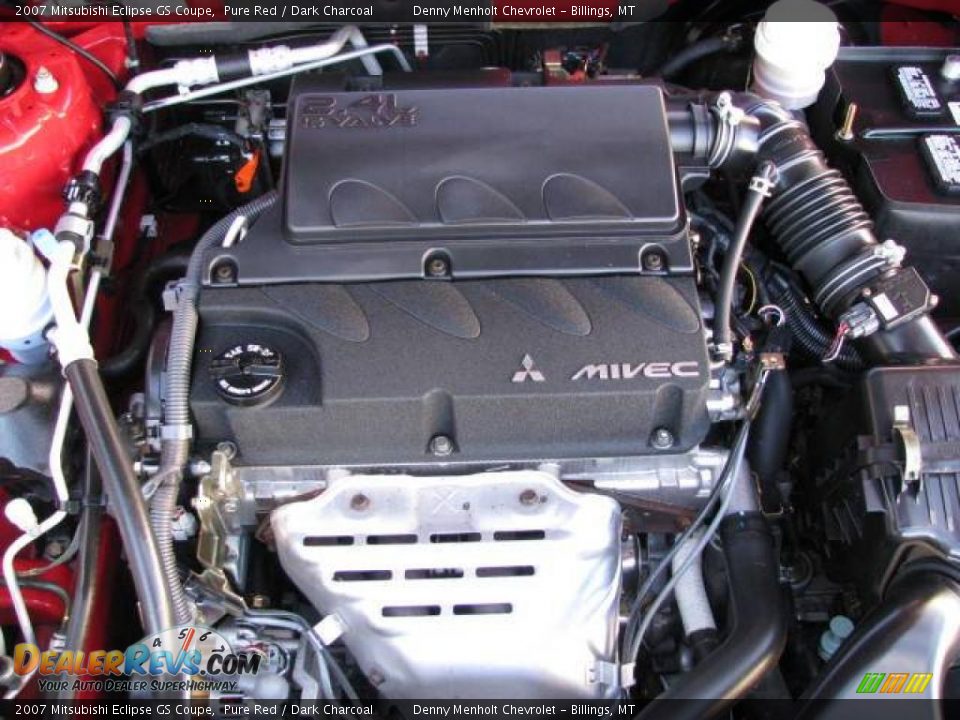 2007 Mitsubishi Eclipse GS Coupe Pure Red / Dark Charcoal Photo #19