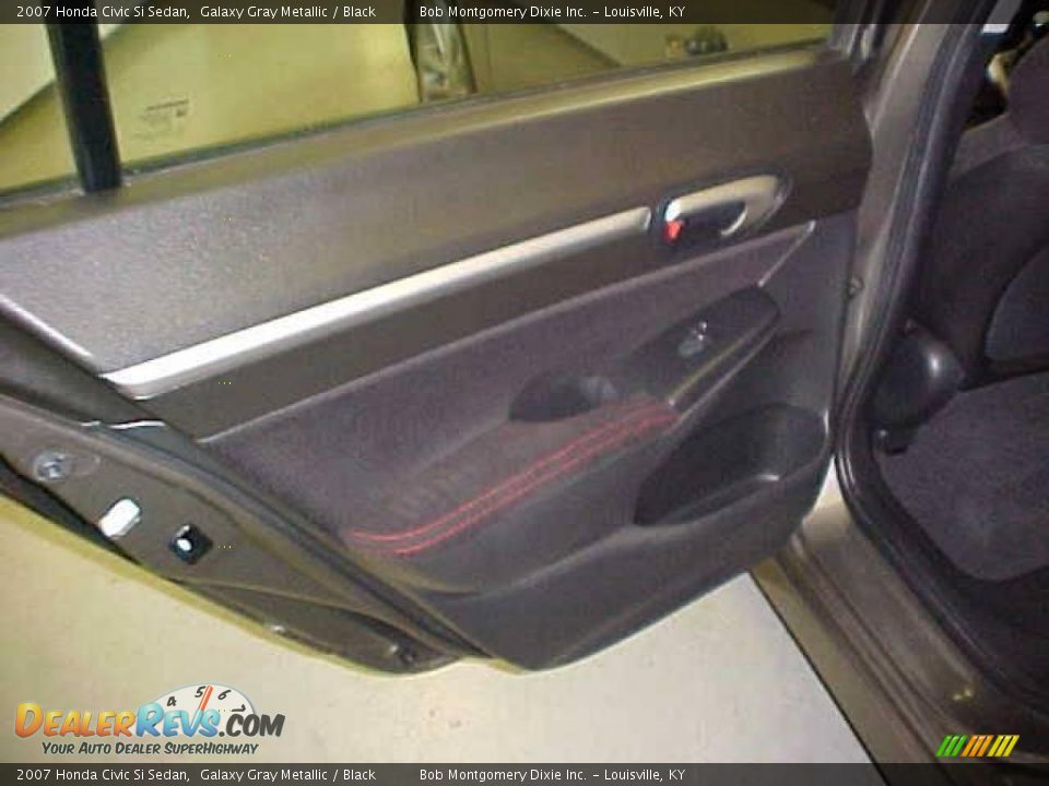 2007 Honda Civic Si Sedan Galaxy Gray Metallic / Black Photo #12