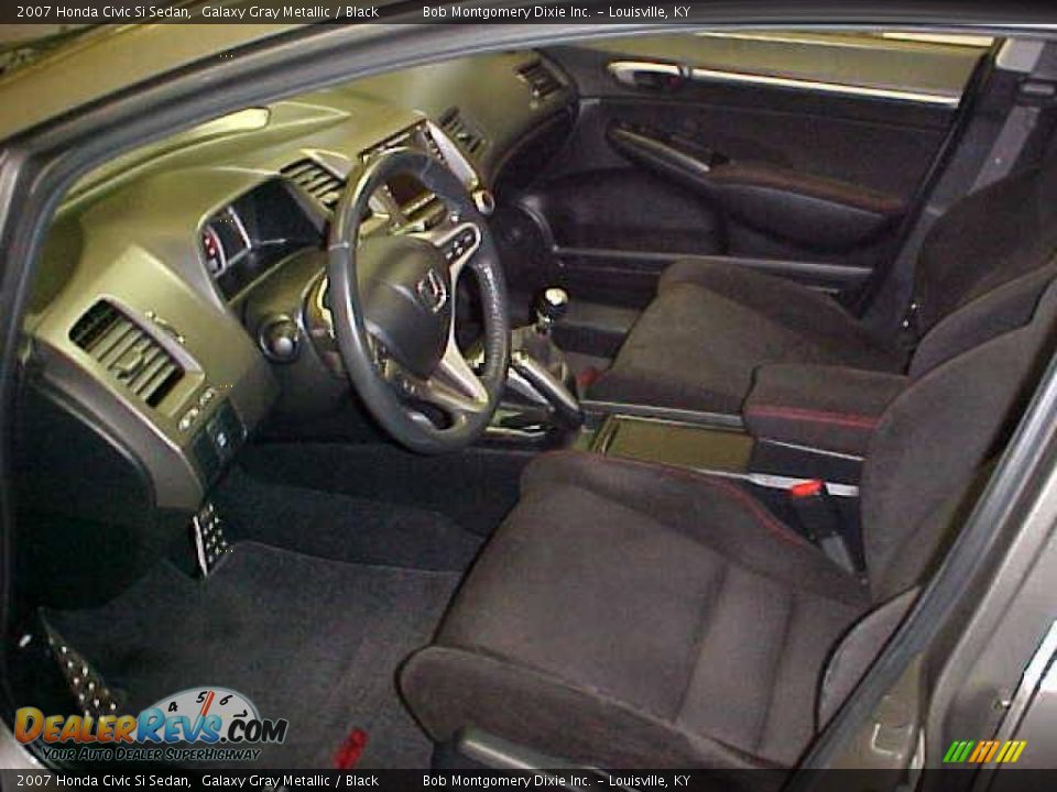 2007 Honda Civic Si Sedan Galaxy Gray Metallic / Black Photo #16