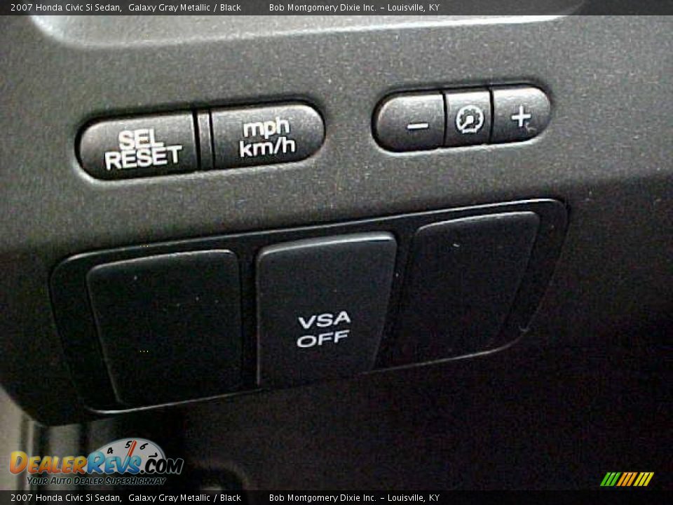 2007 Honda Civic Si Sedan Galaxy Gray Metallic / Black Photo #17