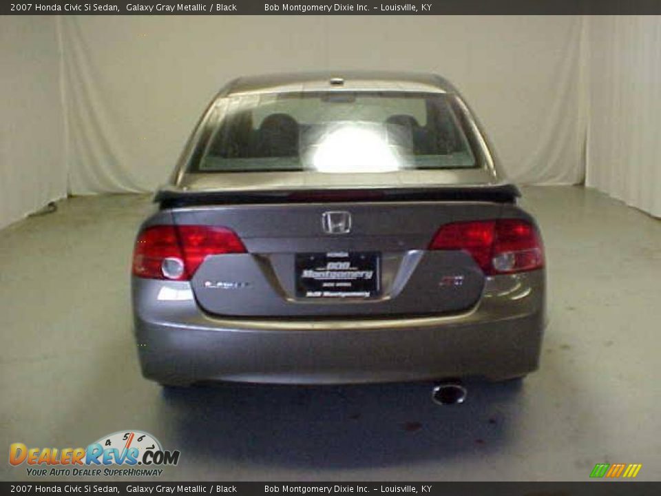 2007 Honda Civic Si Sedan Galaxy Gray Metallic / Black Photo #18
