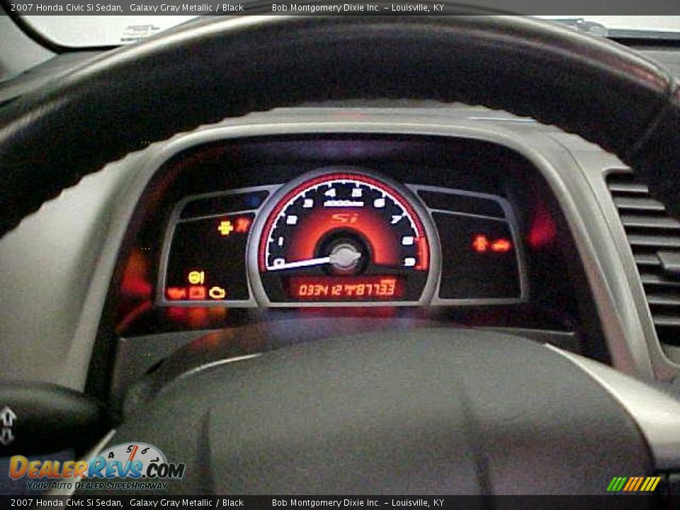 2007 Honda Civic Si Sedan Galaxy Gray Metallic / Black Photo #25
