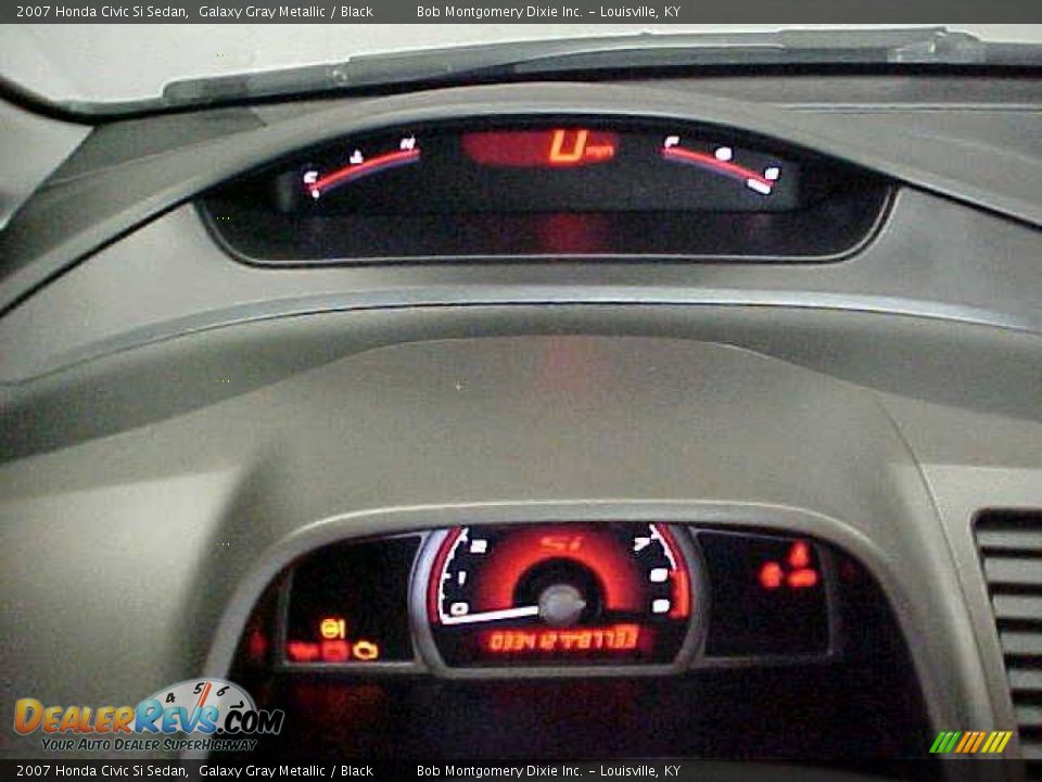 2007 Honda Civic Si Sedan Galaxy Gray Metallic / Black Photo #26