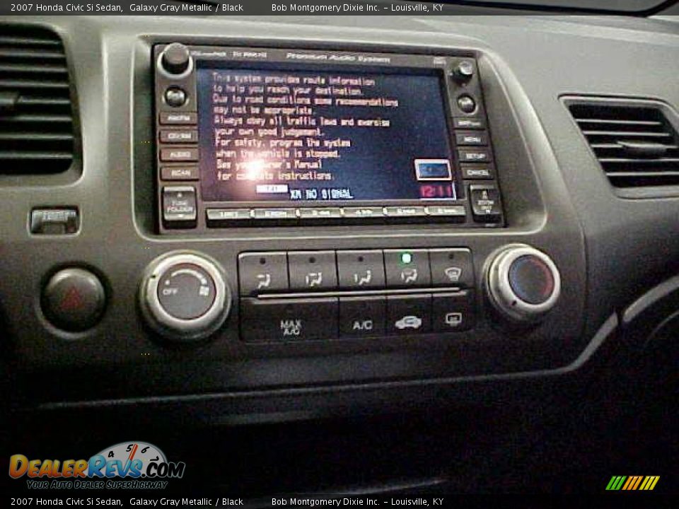 2007 Honda Civic Si Sedan Galaxy Gray Metallic / Black Photo #27