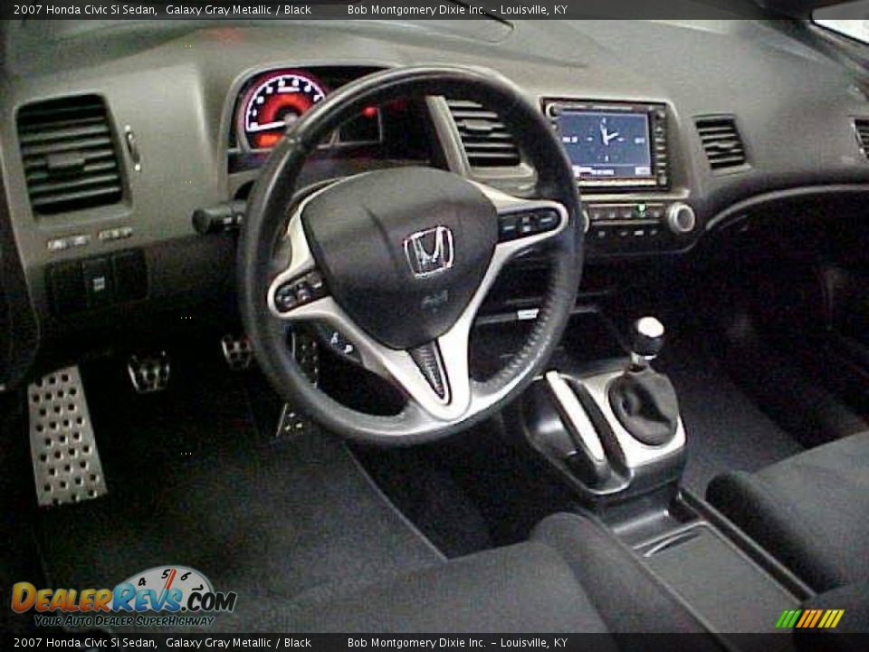 2007 Honda Civic Si Sedan Galaxy Gray Metallic / Black Photo #29