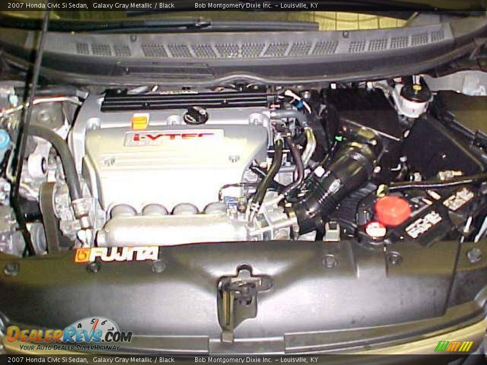 2007 Honda Civic Si Sedan Galaxy Gray Metallic / Black Photo #30