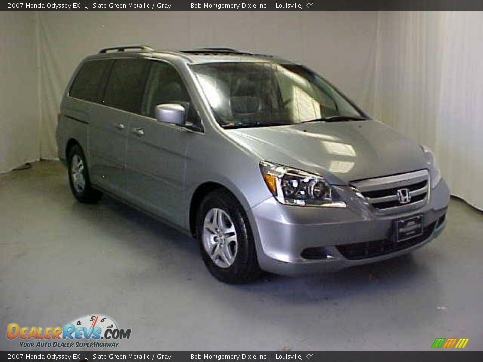 2007 Honda Odyssey EX-L Slate Green Metallic / Gray Photo #1
