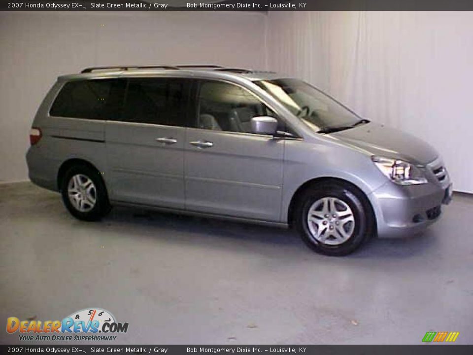 2007 Honda Odyssey EX-L Slate Green Metallic / Gray Photo #3