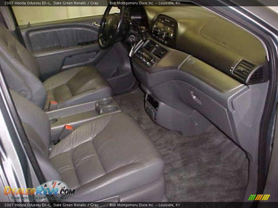 2007 Honda Odyssey EX-L Slate Green Metallic / Gray Photo #7