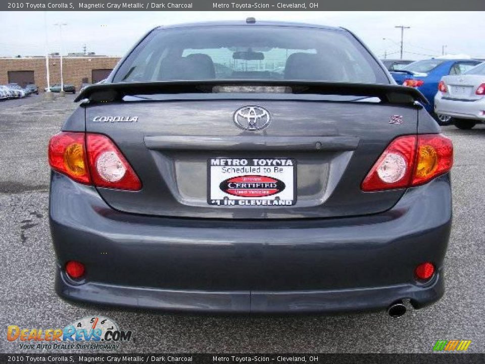 2010 Toyota Corolla S Magnetic Gray Metallic / Dark Charcoal Photo #4