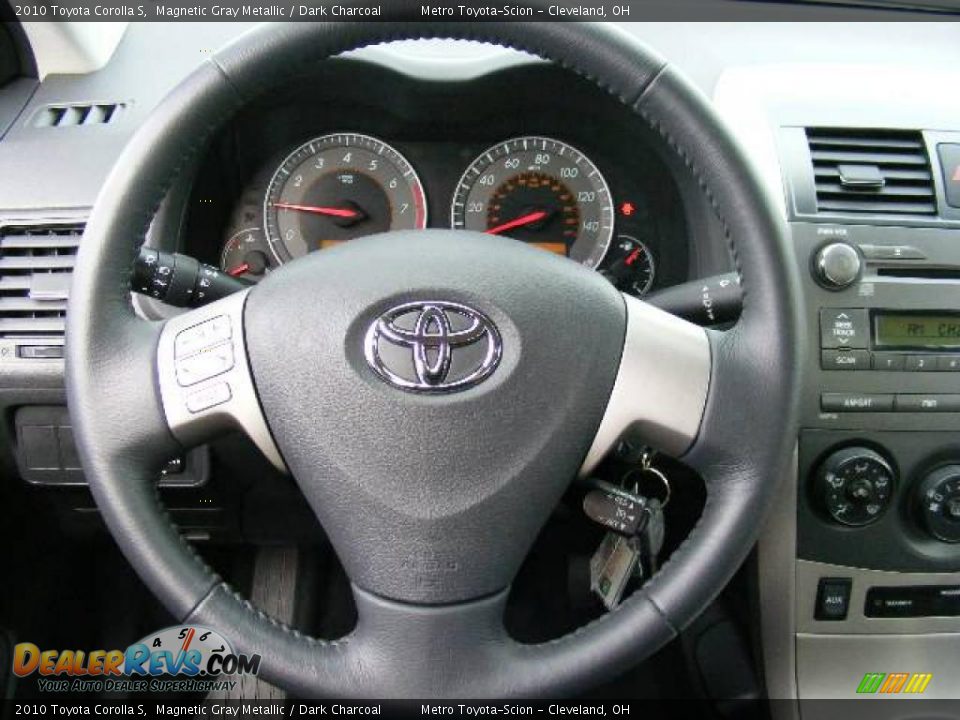 2010 Toyota Corolla S Magnetic Gray Metallic / Dark Charcoal Photo #15